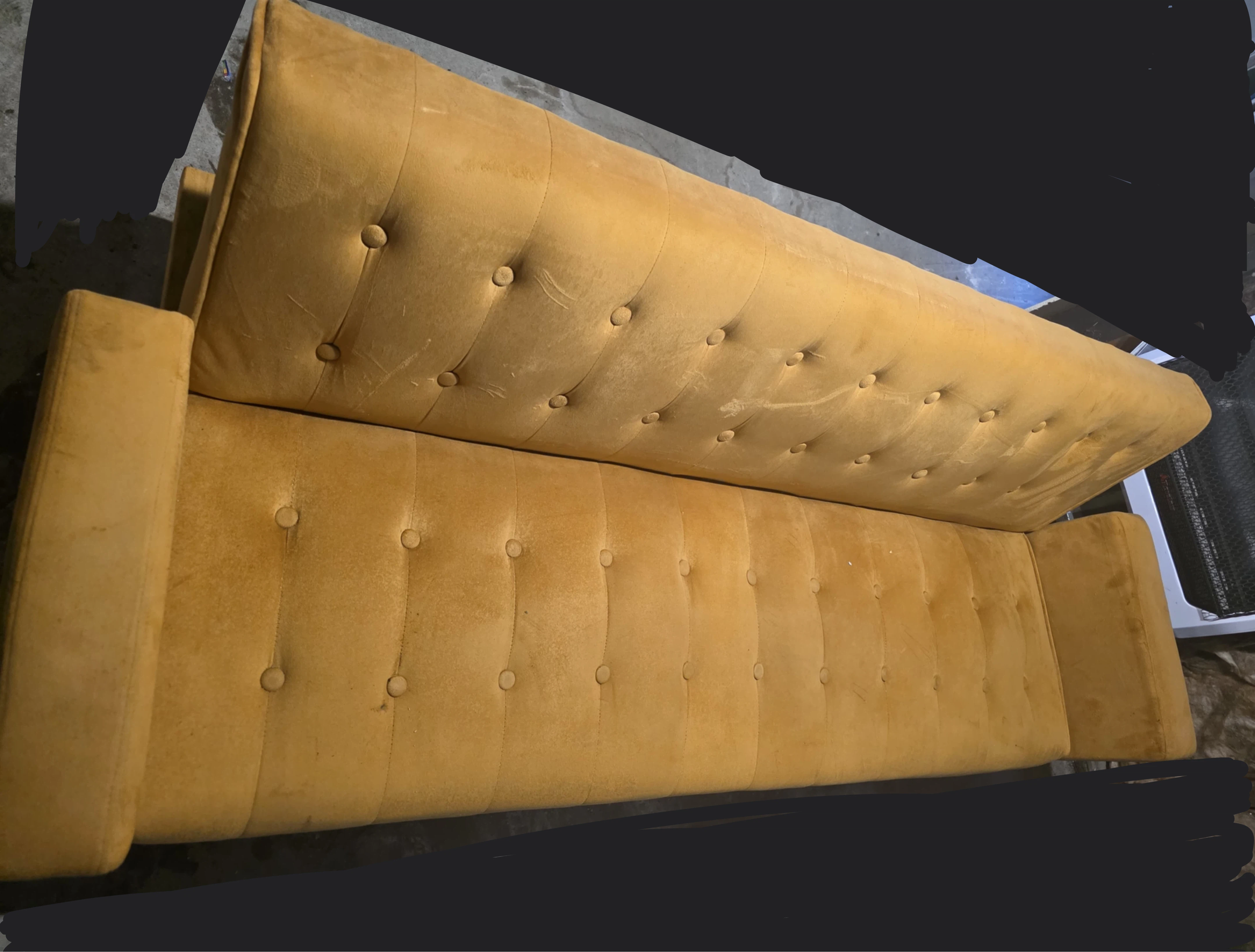 Yellow Tufted Sofa