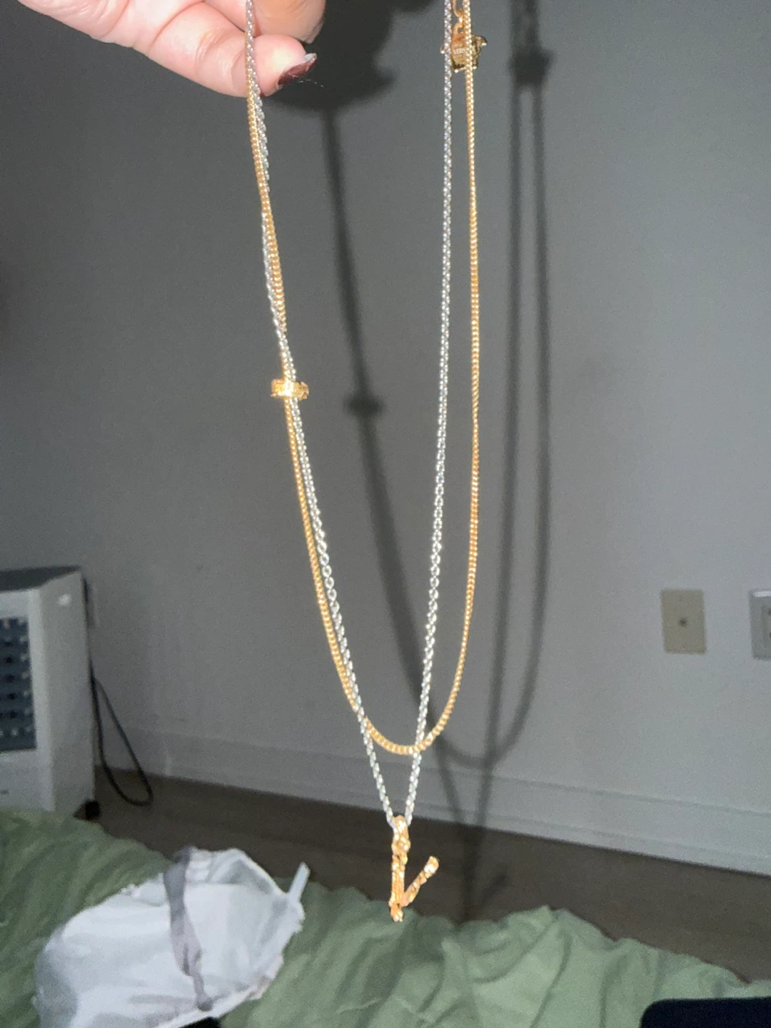Versace Necklace with V Pendant - photo 3