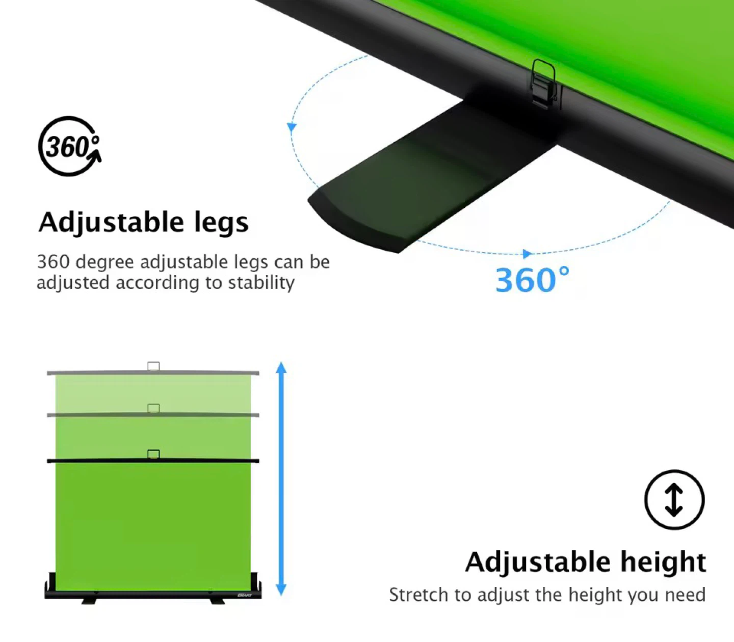 Green Screen Backdrop - Portable Collapsible Chroma Key Screen - photo 2