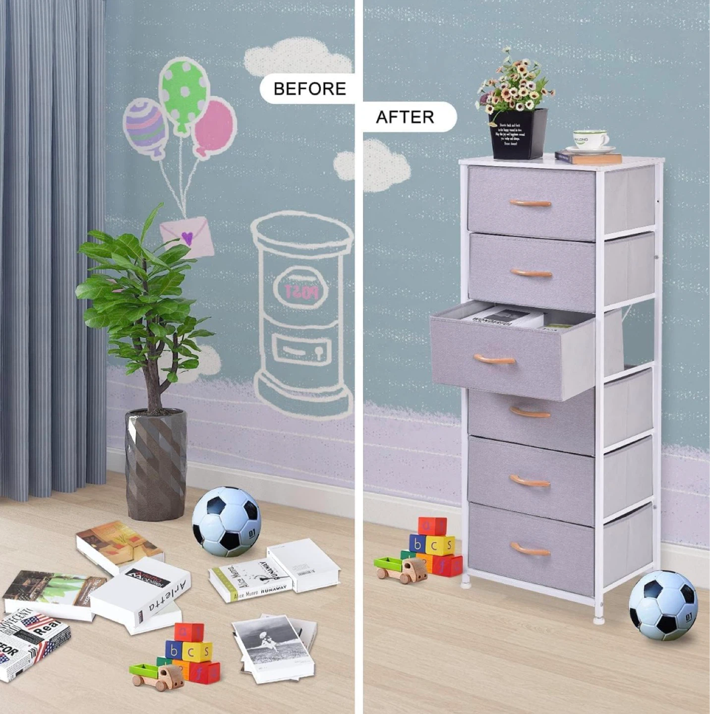 6-Drawer Fabric Dresser