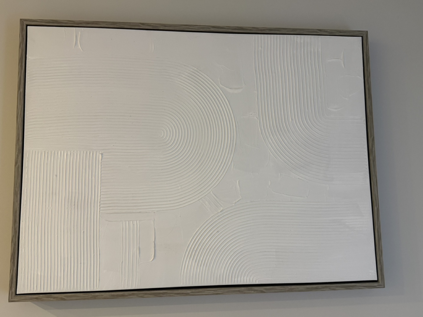 Textured White Abstract Wall Art