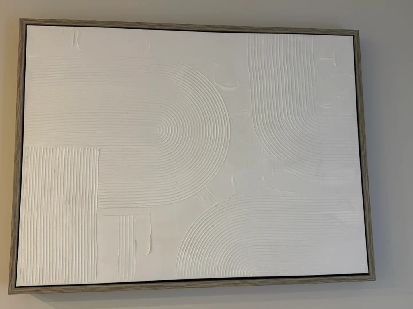 Textured White Abstract Wall Art
