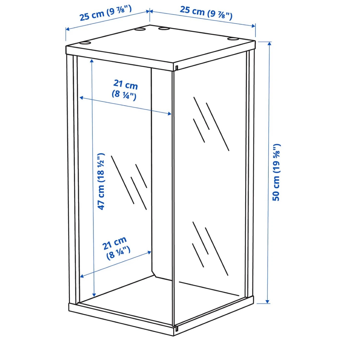 BRÄNNBOLL Wall-mounted display cabinet, white - photo 5