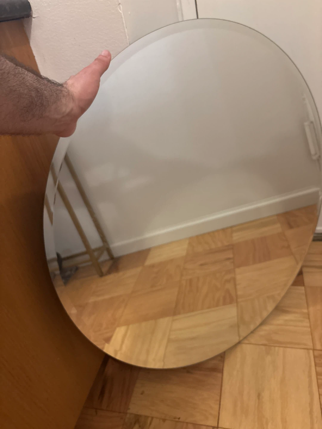 Frameless Oval Mirror