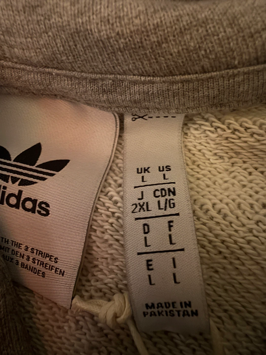 Grey Adidas Trefoil Hoodie Size L - photo 2