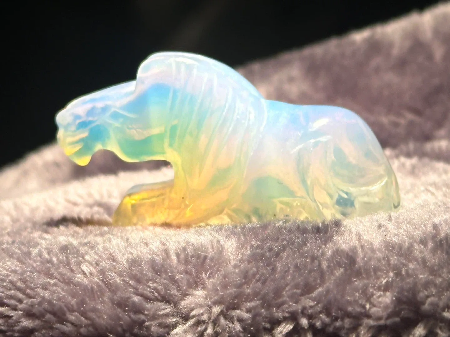 small Opaline Glass Horse