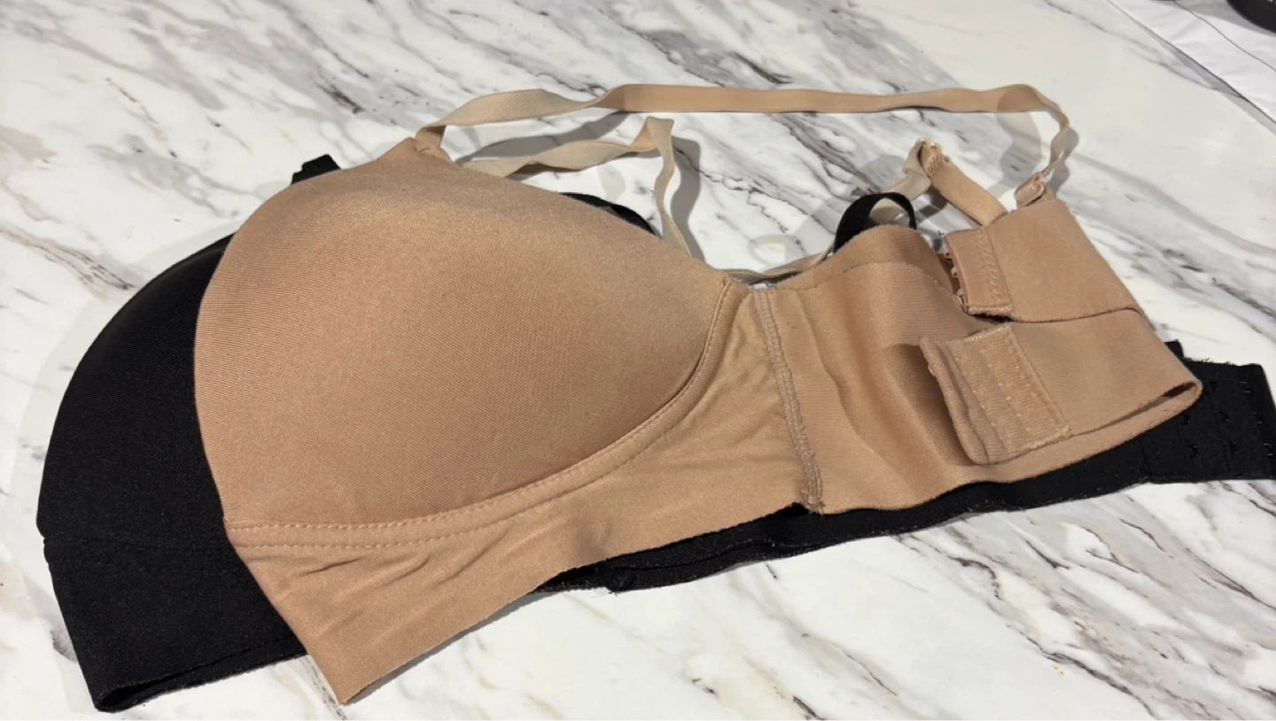 Nude and Black Bra Set