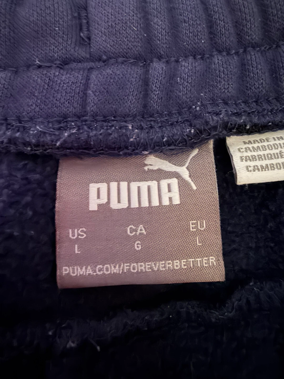 Puma Navy Sweatpants Size L - photo 2