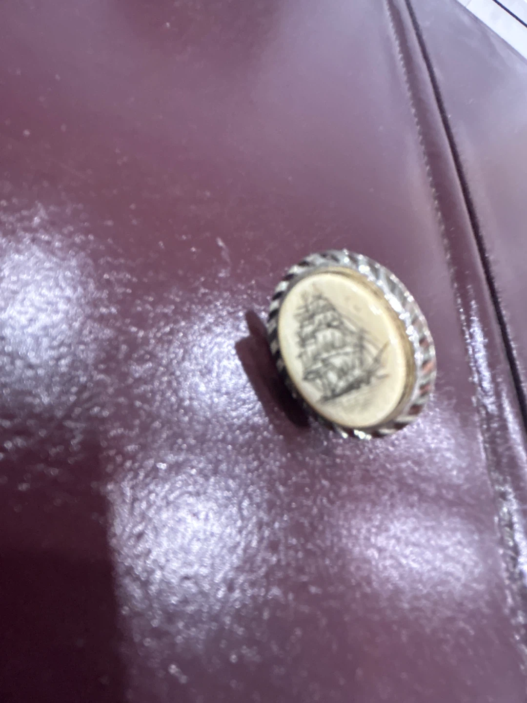 Cufflinks and Tie Tack Set with Sailing Ship Design - photo 3