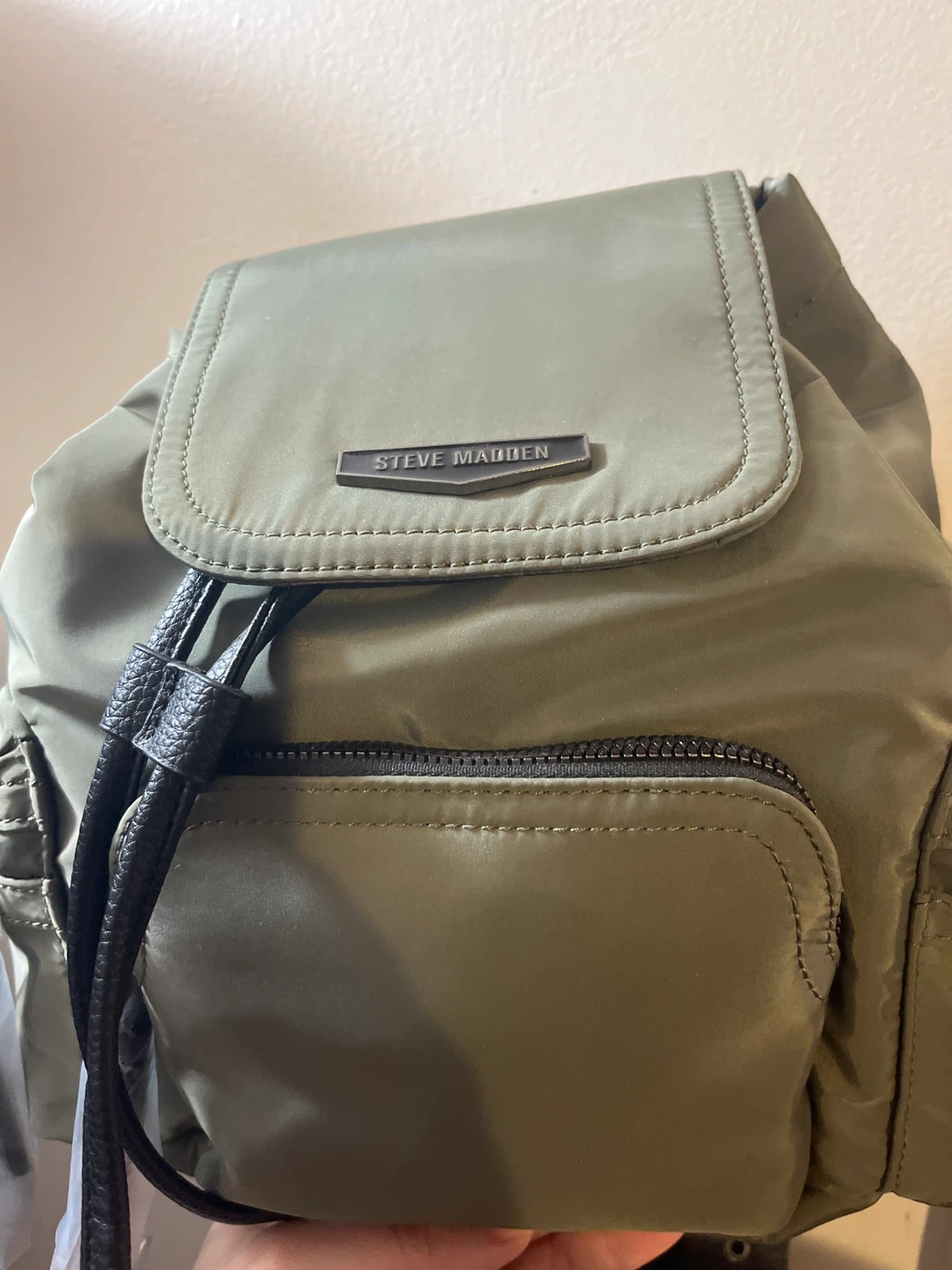 Steve Madden Olive Green Mini Bsolly Backpack