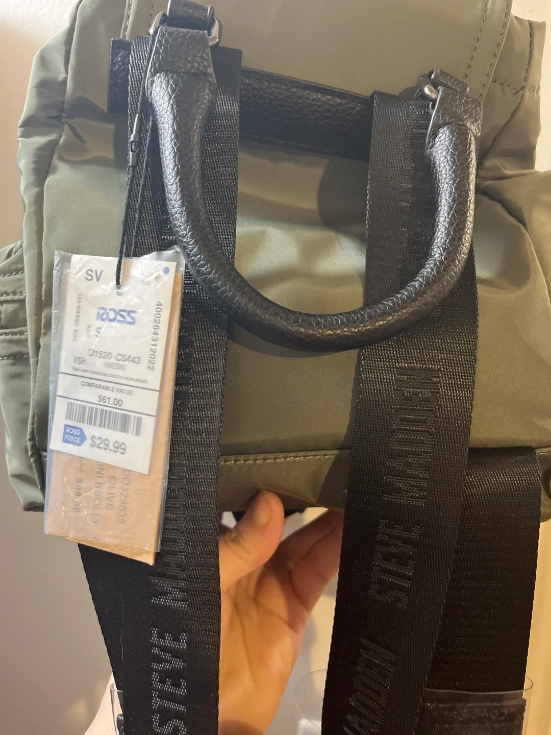 Steve Madden Olive Green Mini Bsolly Backpack - photo 2