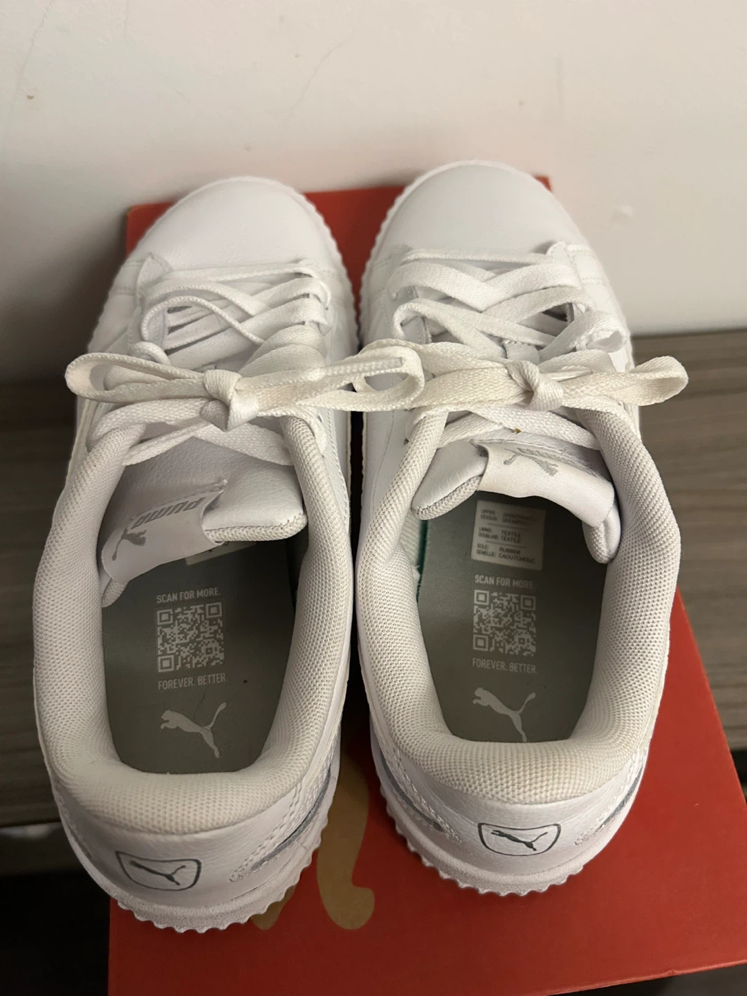 Puma Women's White Court Shoes size 8 - photo 4