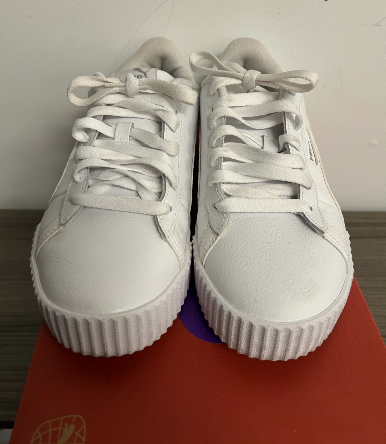 Puma Women's White Court Shoes size 8 - photo 3