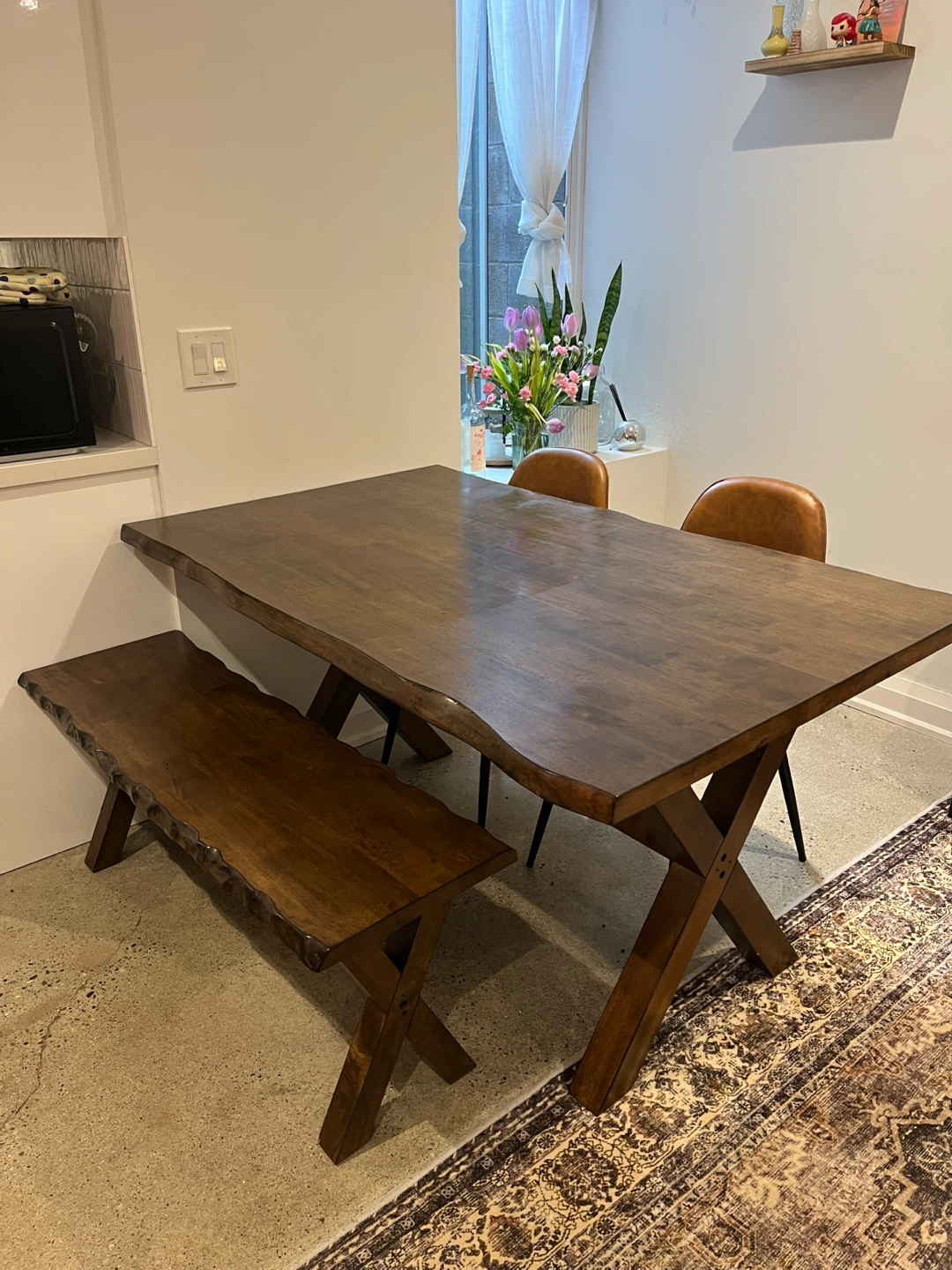 Solid Wood Dining Table & Bench