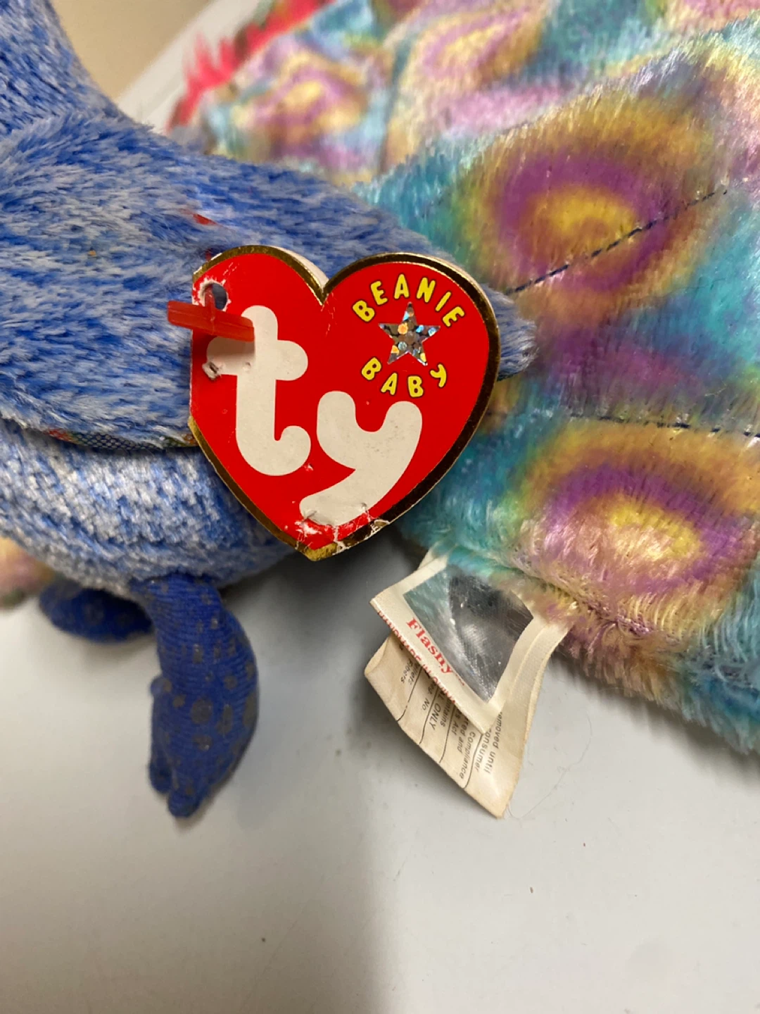 Ty Beanie Baby "Flashy" Peacock Plush - photo 4