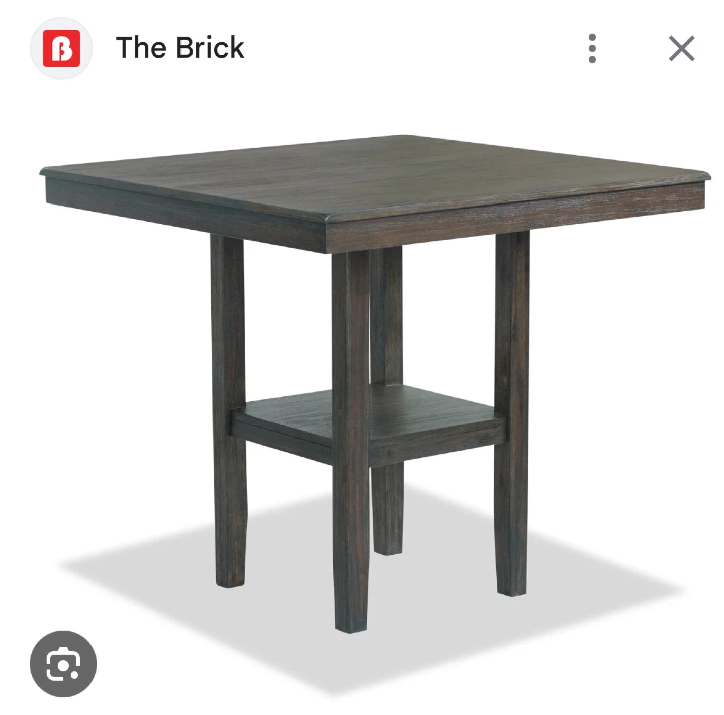 The Brick Square Counter Height Table Set with 4 Chairs