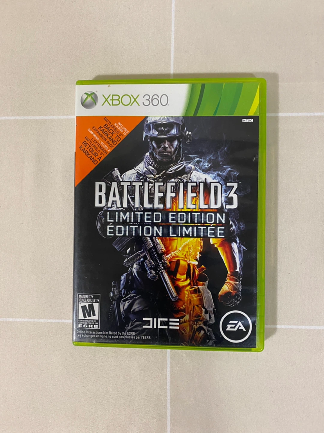 Battlefield 3 — Xbox 360 (2 Discs, Tested & Working)