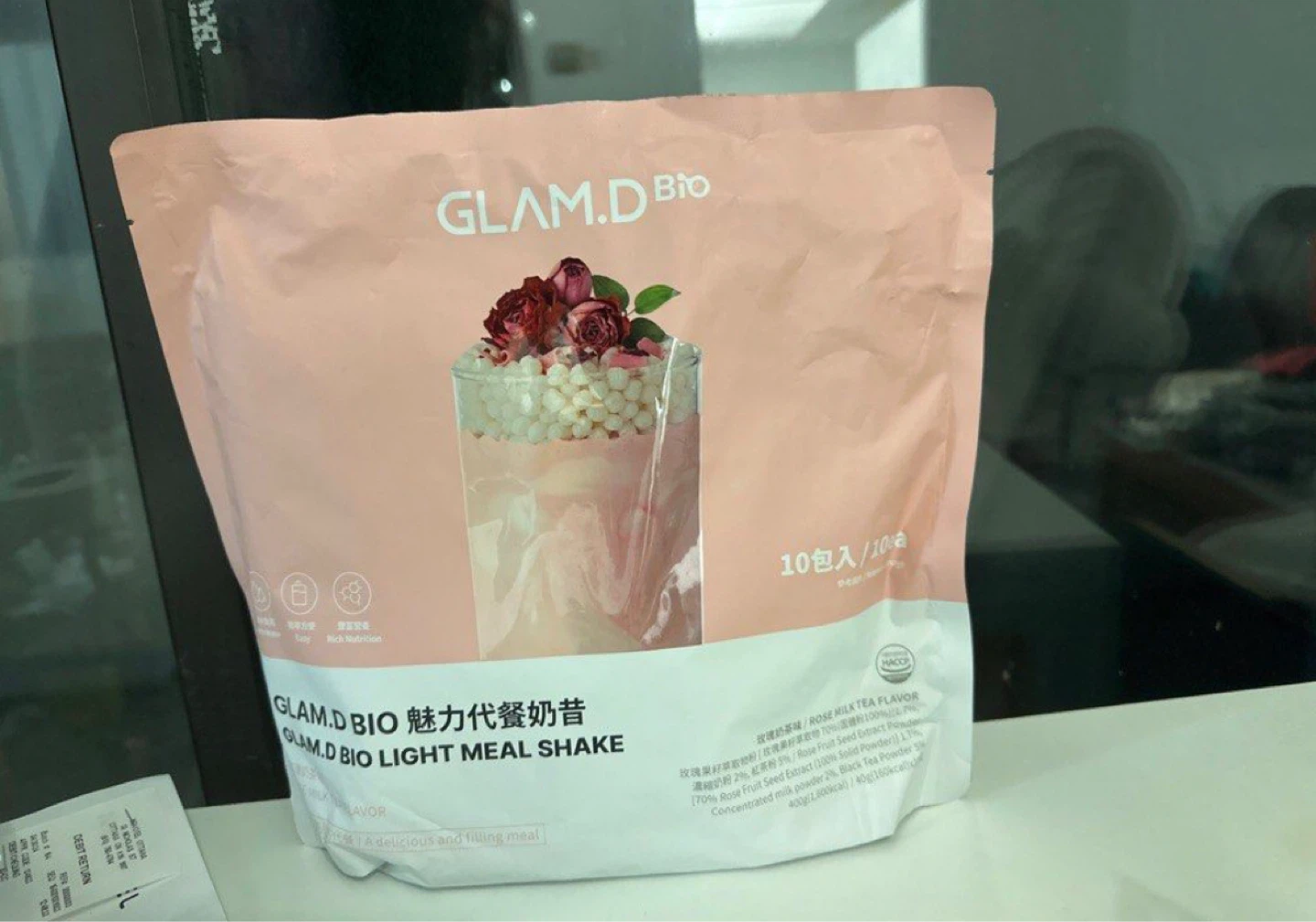 Glam.D Bio Light Meal Shake Rose Milk Tea Flavor (10 Packets)