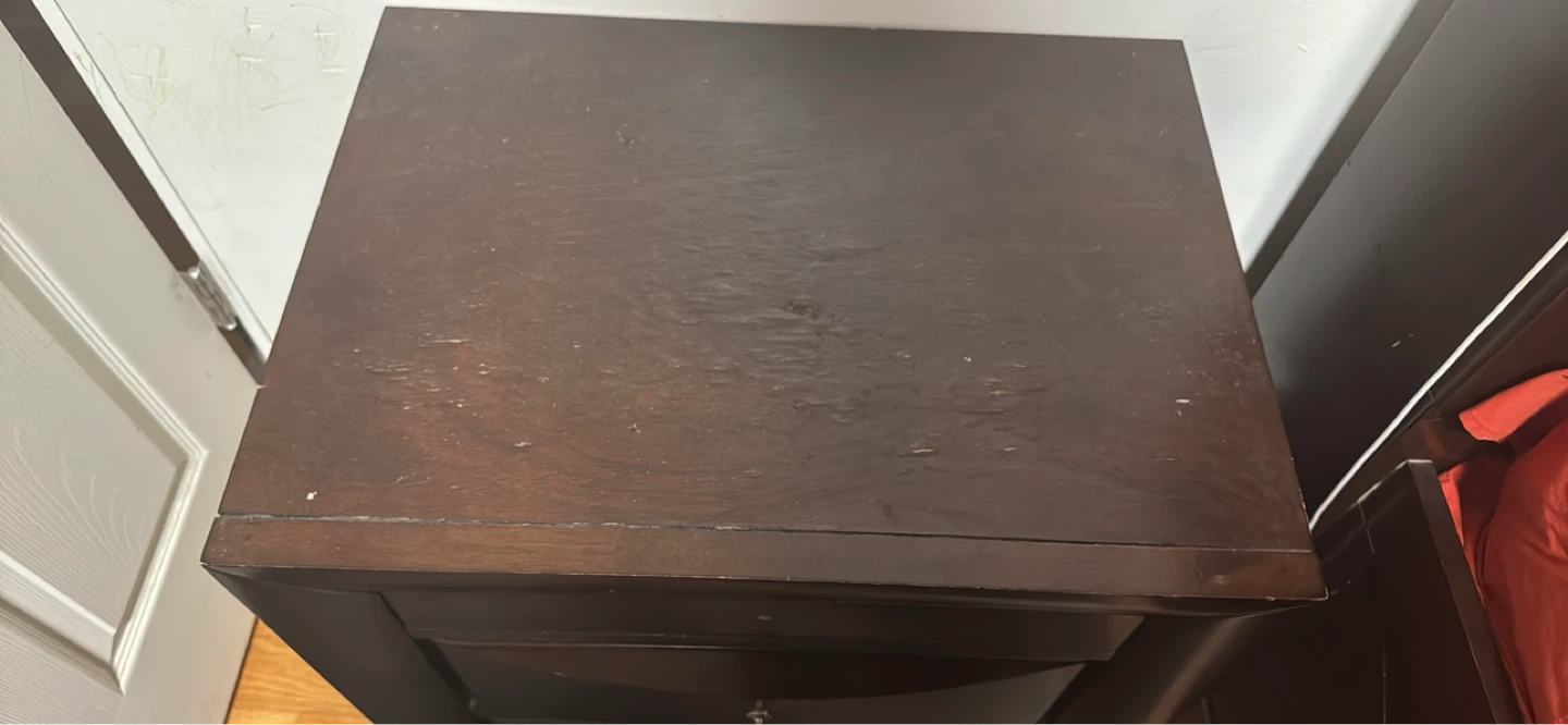 Dark Wood Queen Bed Frame with Storage - photo 3