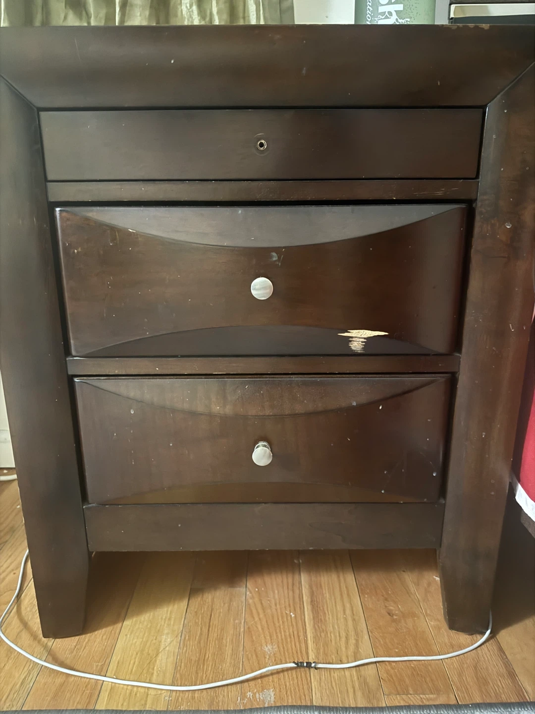 Dark Wood Queen Bed Frame with Storage - photo 4