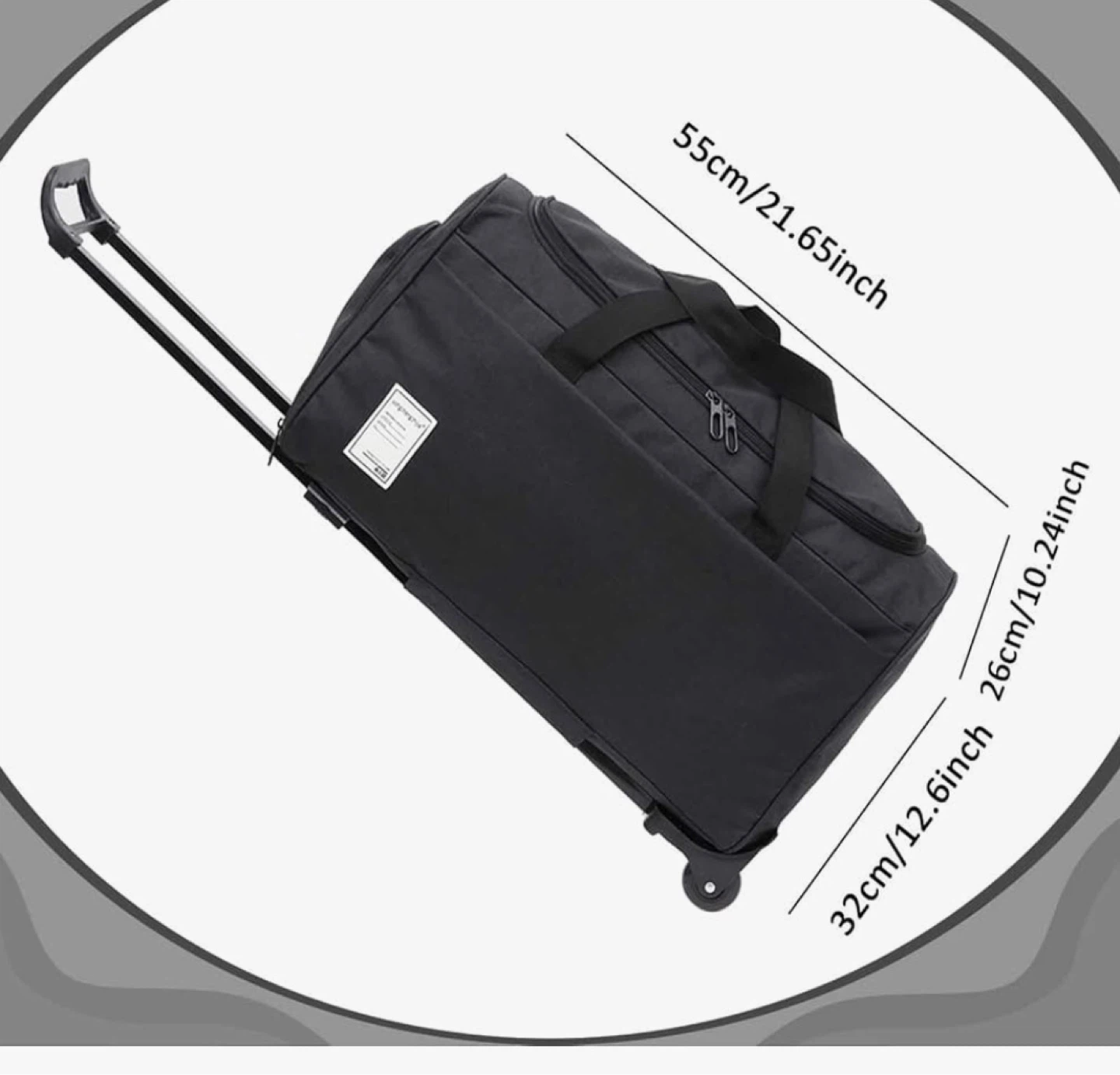 Rolling Duffle Bag Luggage 21.65" - Grey - photo 2
