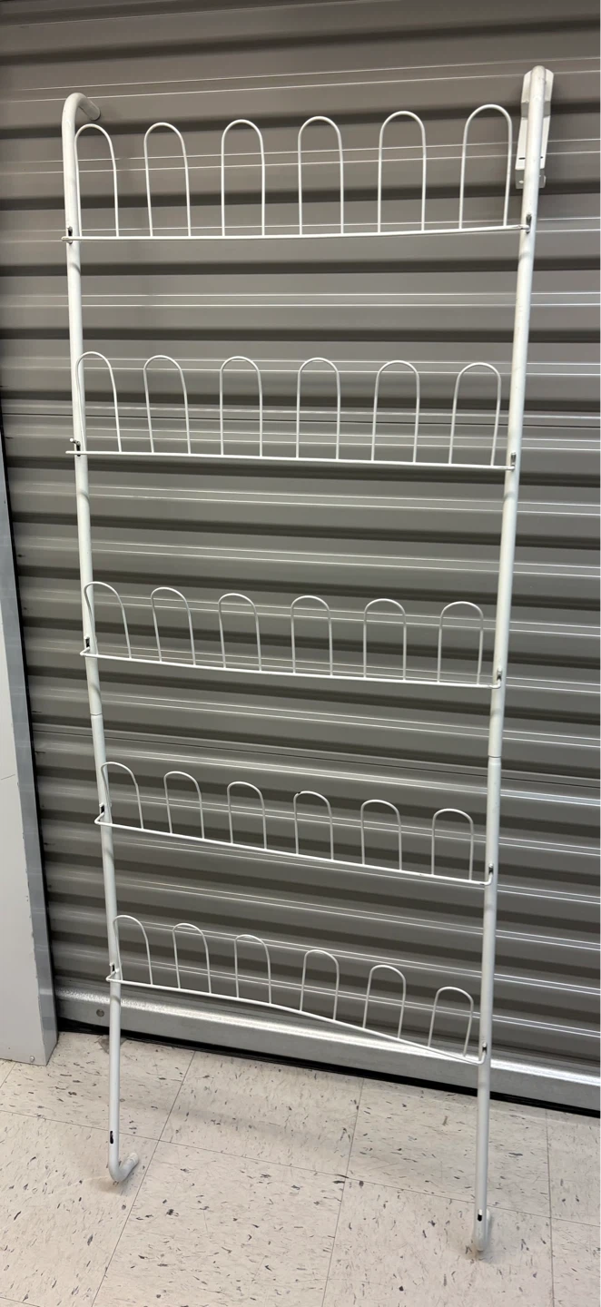 White 5-Tier Over-the-Door Shoe Rack