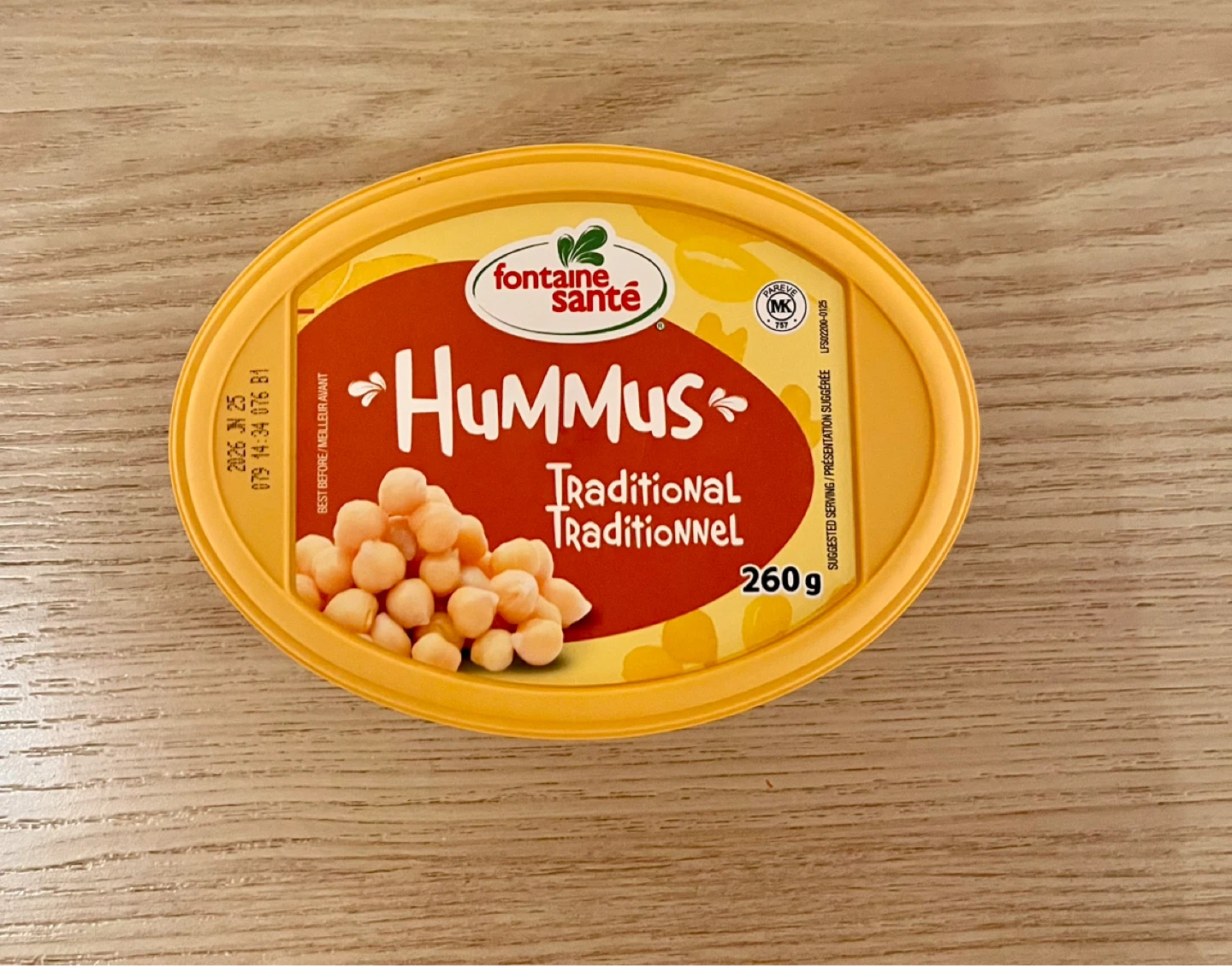 Fontaine Santé Traditional Hummus 260g