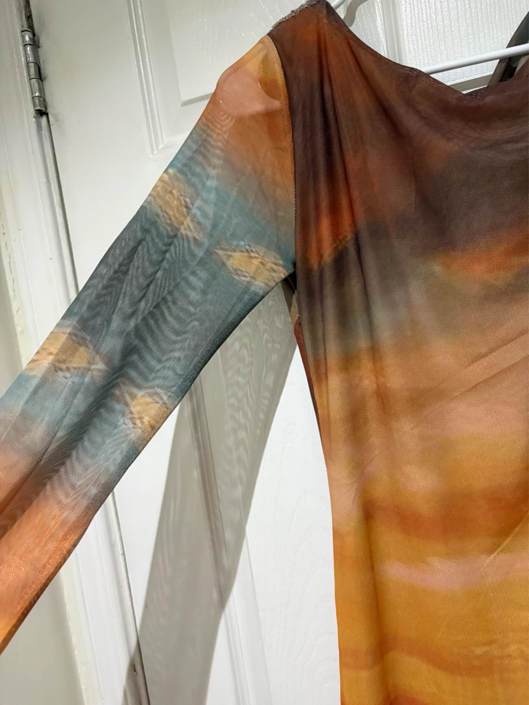 Long Sleeve Mesh Dress - photo 3