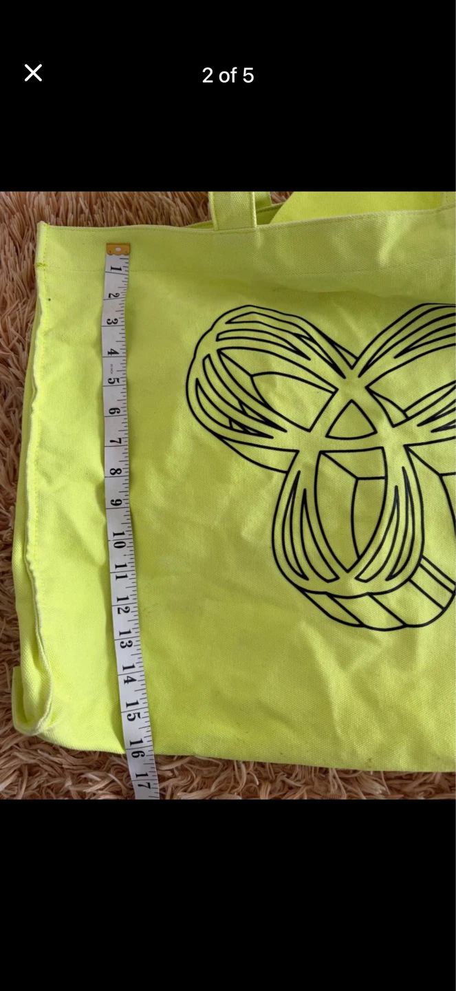 TNA Canvas Tote Bag - Neon Yellow - photo 4