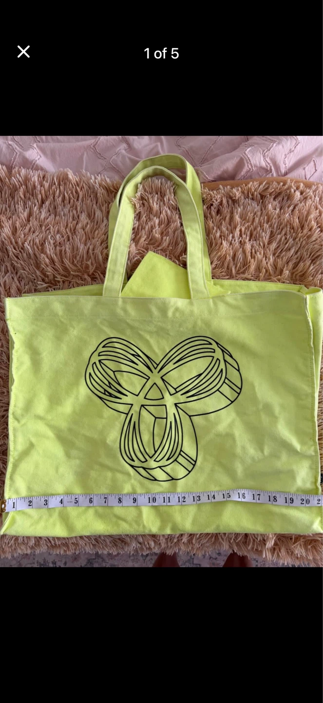 TNA Canvas Tote Bag - Neon Yellow - photo 3