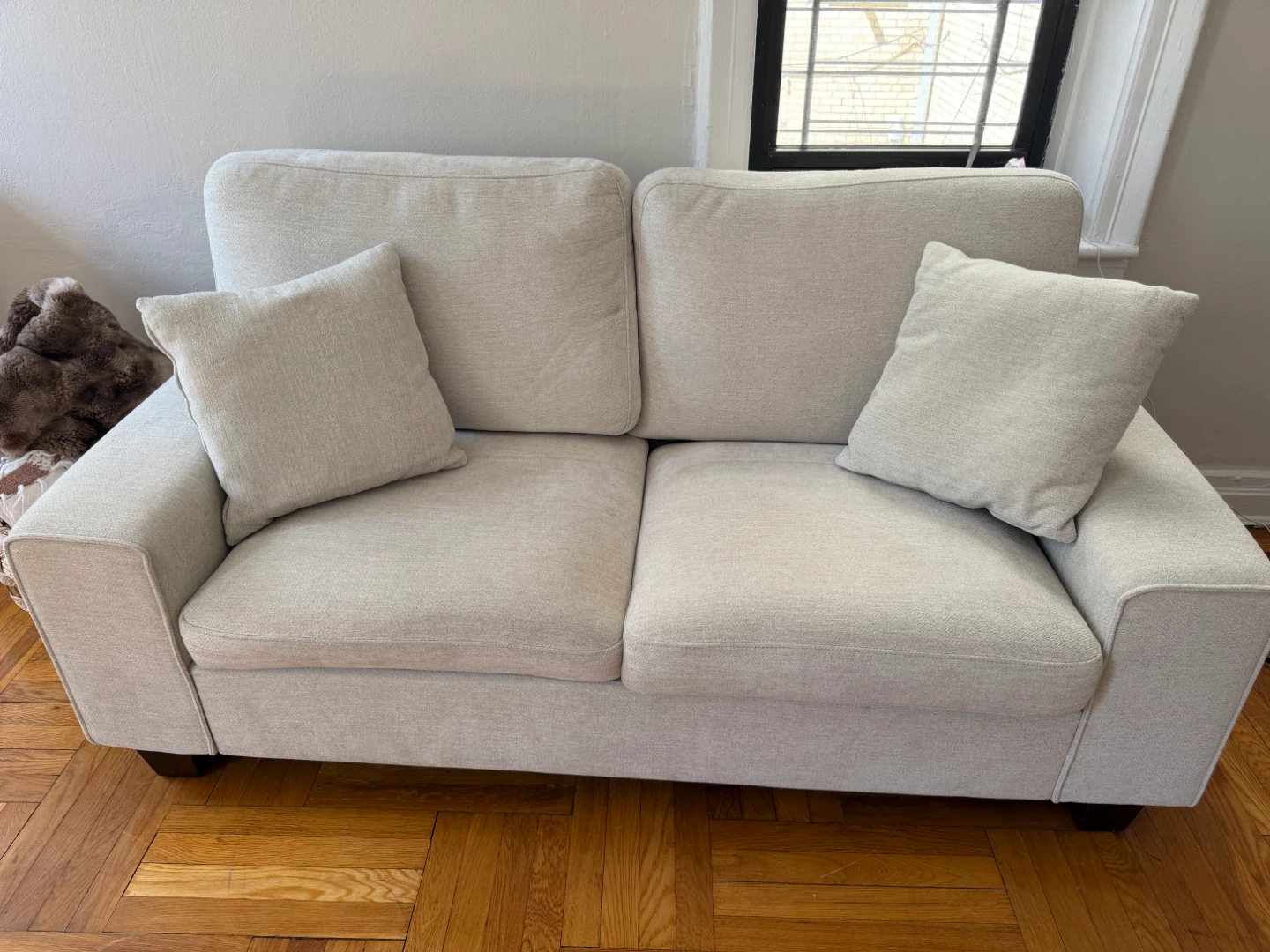 Cream Sofa (Like New, Under 1 Year Old)