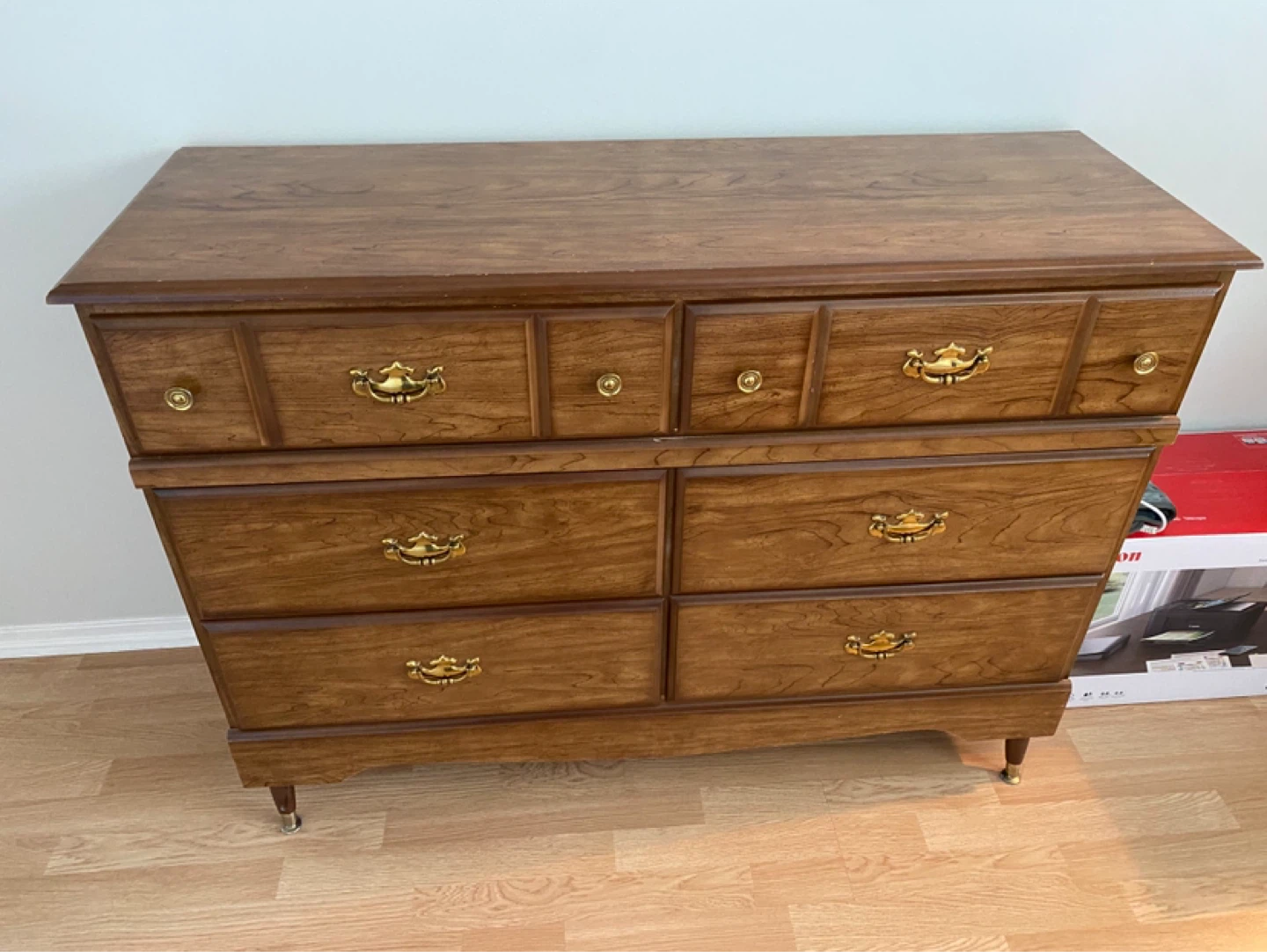 Wooden Dresser with 6 Drawers