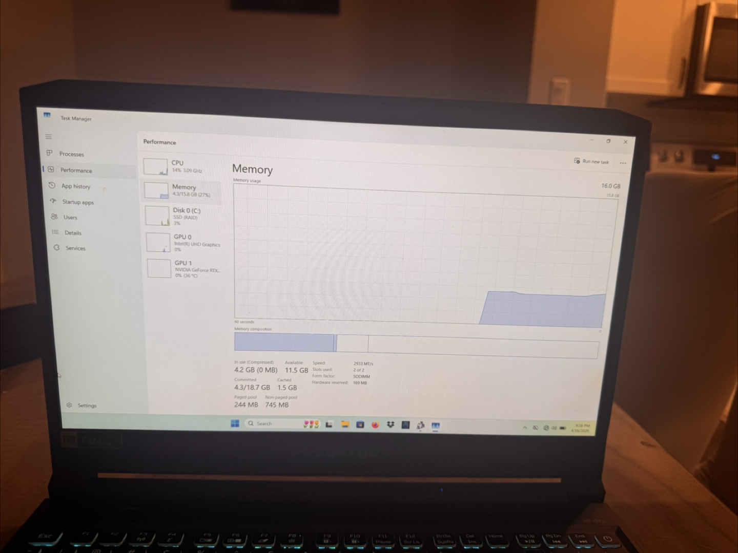 Acer predator gaming laptop  RTX 3060 - photo 4