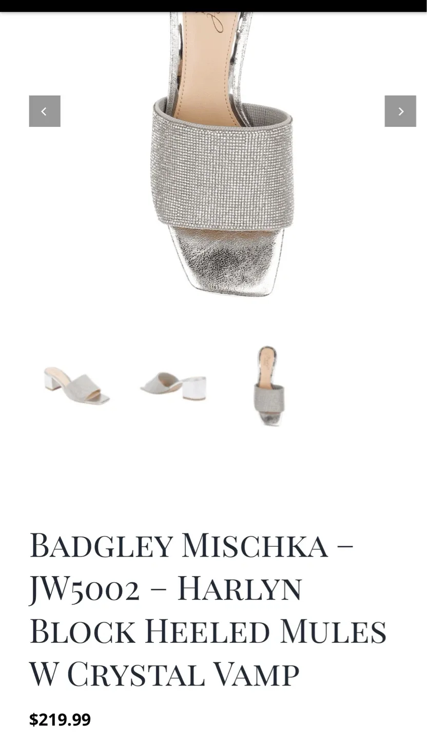 Badgley Mischka Harlyn Block Heeled Mules ..