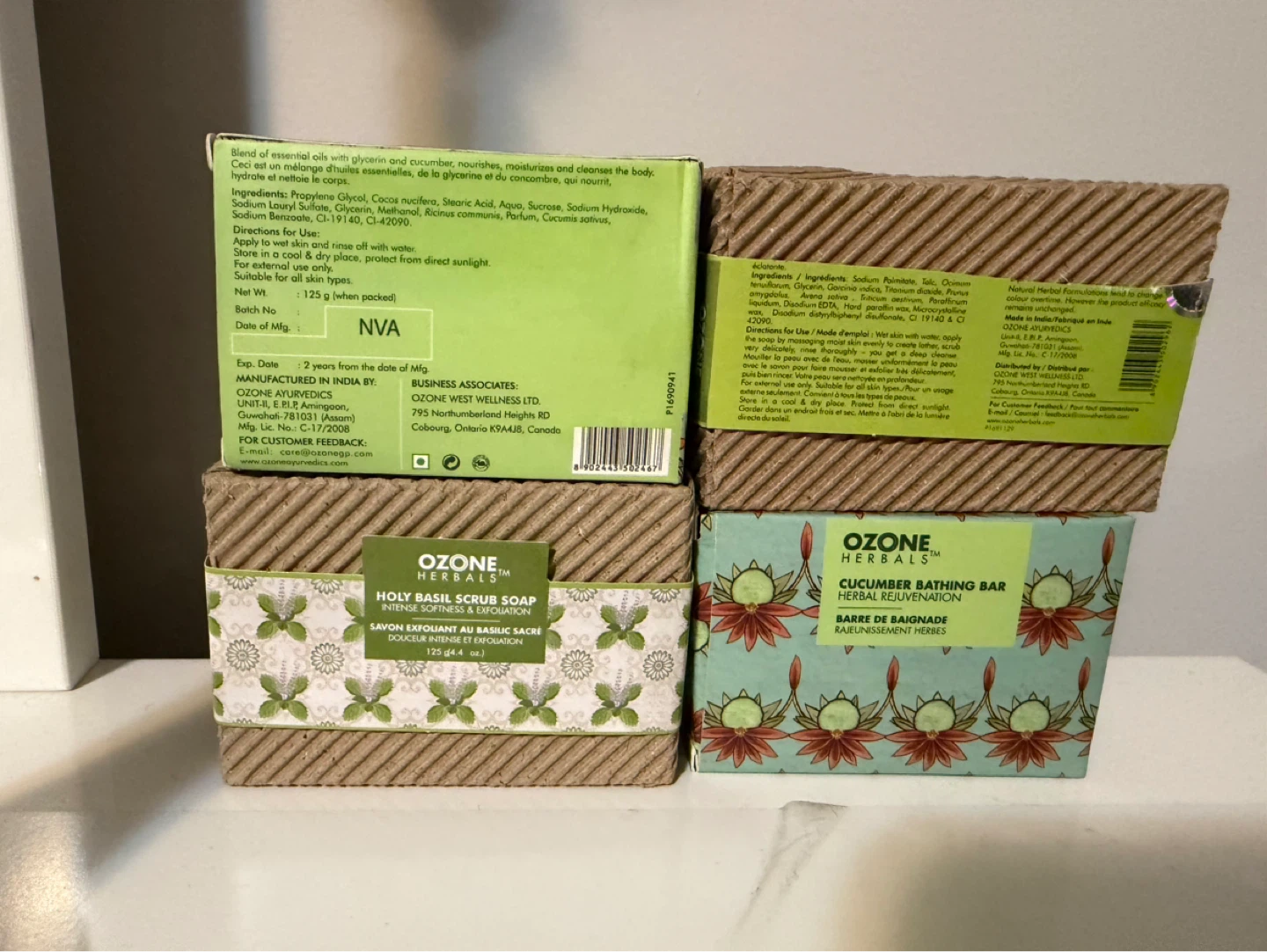 Ozone Herbals Holy Basil Scrub Soap & Cucumber Bathing Bar Set - photo 2