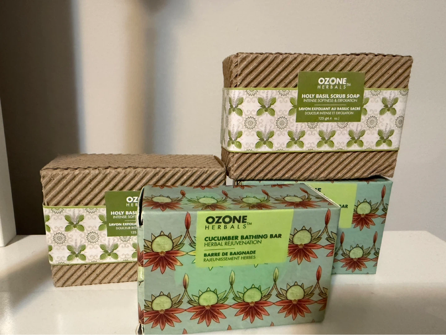 Ozone Herbals Holy Basil Scrub Soap & Cucumber Bathing Bar Set - photo 5