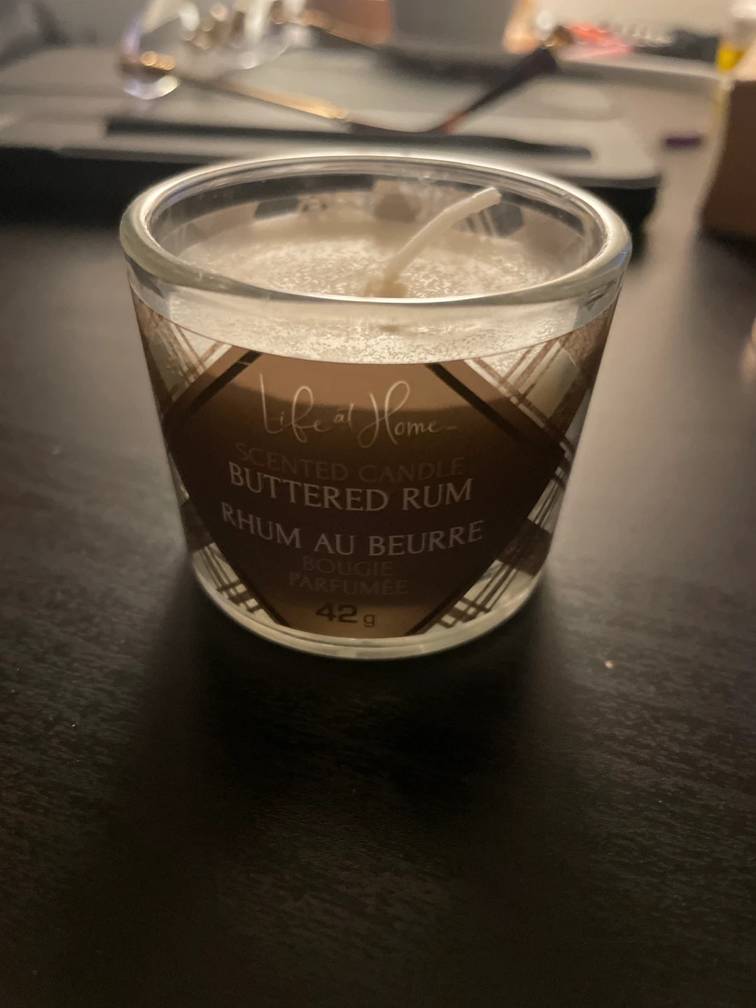 Life at Home Buttered Rum Scented Candle - 42g