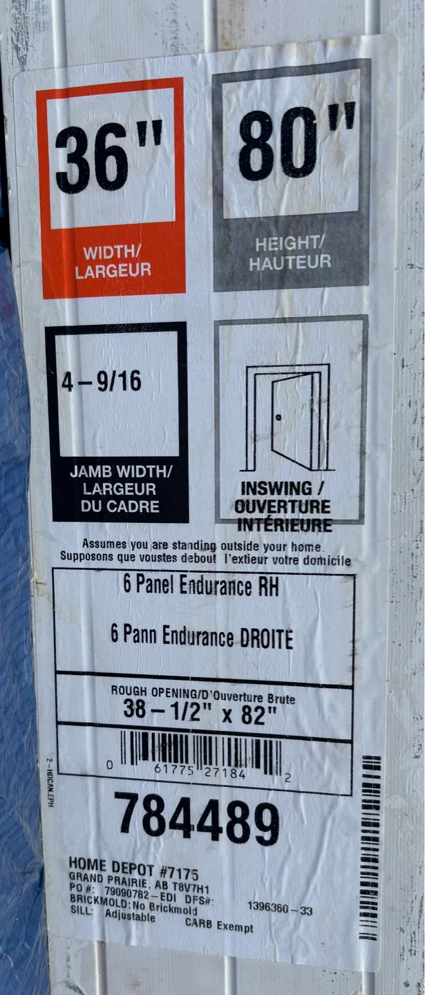 Masonite 6 Panel Endurance Front Door - 36" x 80" RH Inswing - photo 3