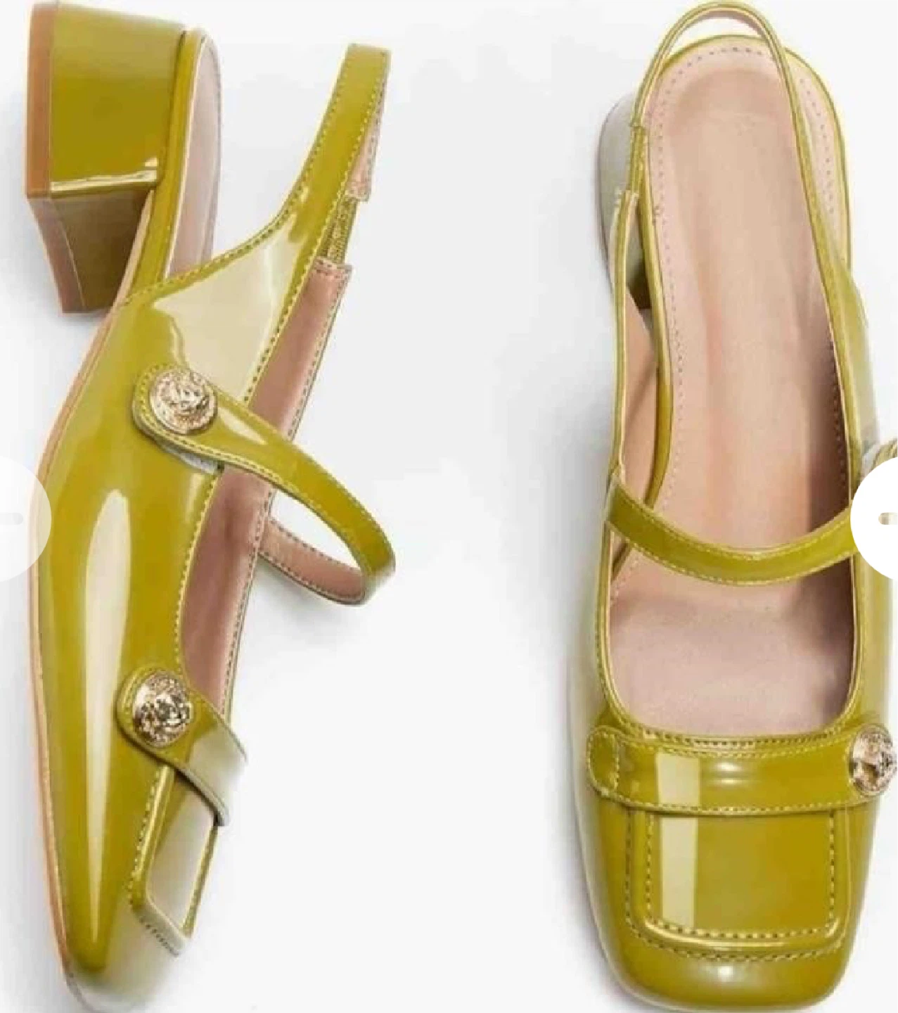 Women's Green Slingback Heels Size US 7