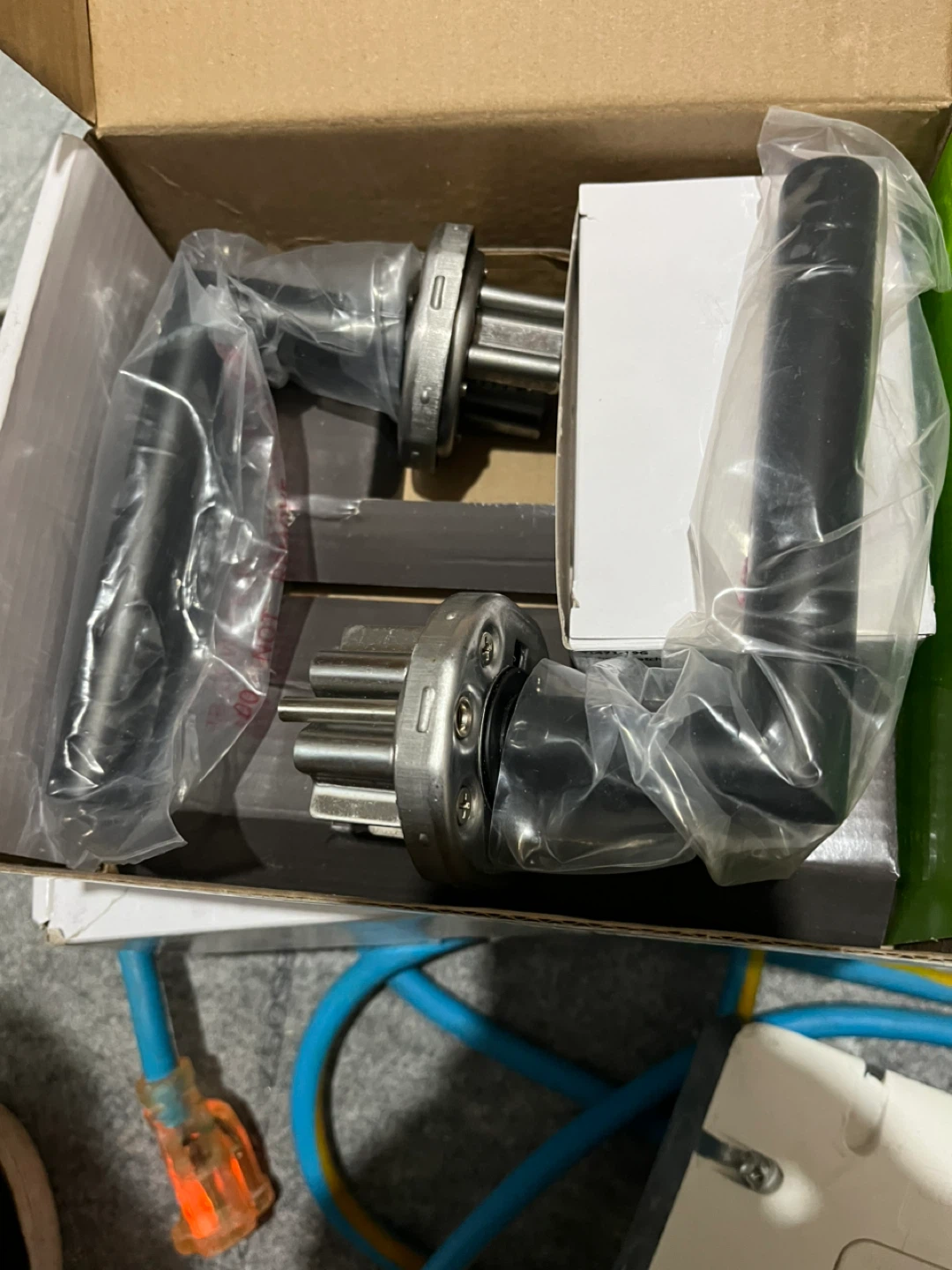 INOX Door Lever Set with Tubular Latch - photo 3