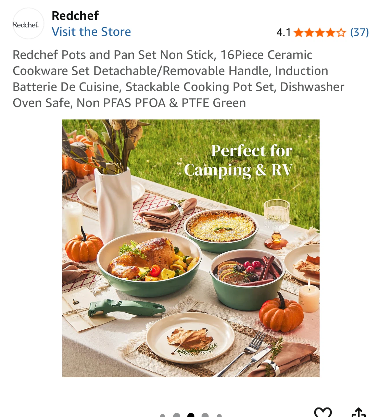 Redchef 16-Piece Ceramic Cookware Set - photo 3