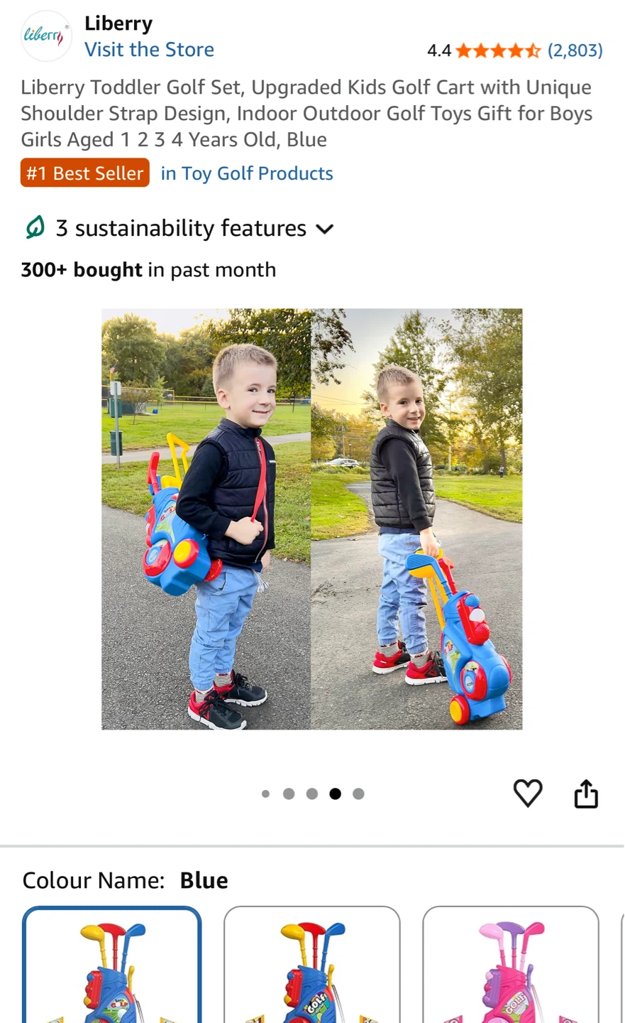 Liberry Toddler Golf Set Blue - photo 4