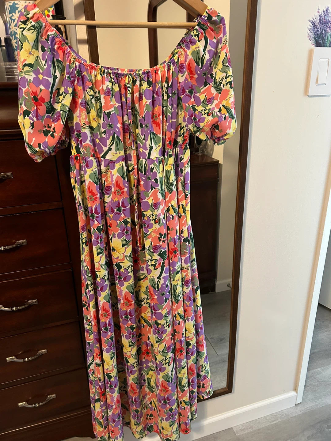 Shein Maternity Floral Print Maxi Dress