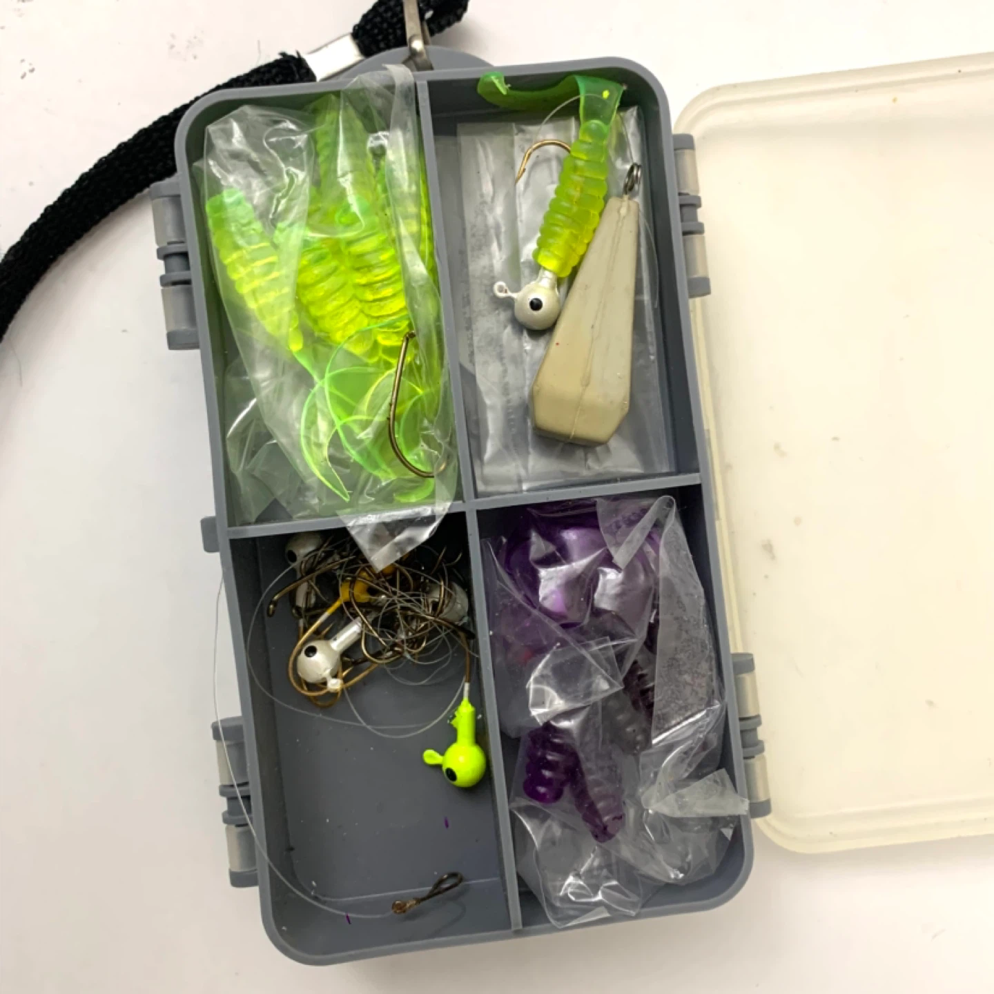 Fishing Tackle Box Lures Hooks Weights Kit Starter Set Outdoor - photo 3