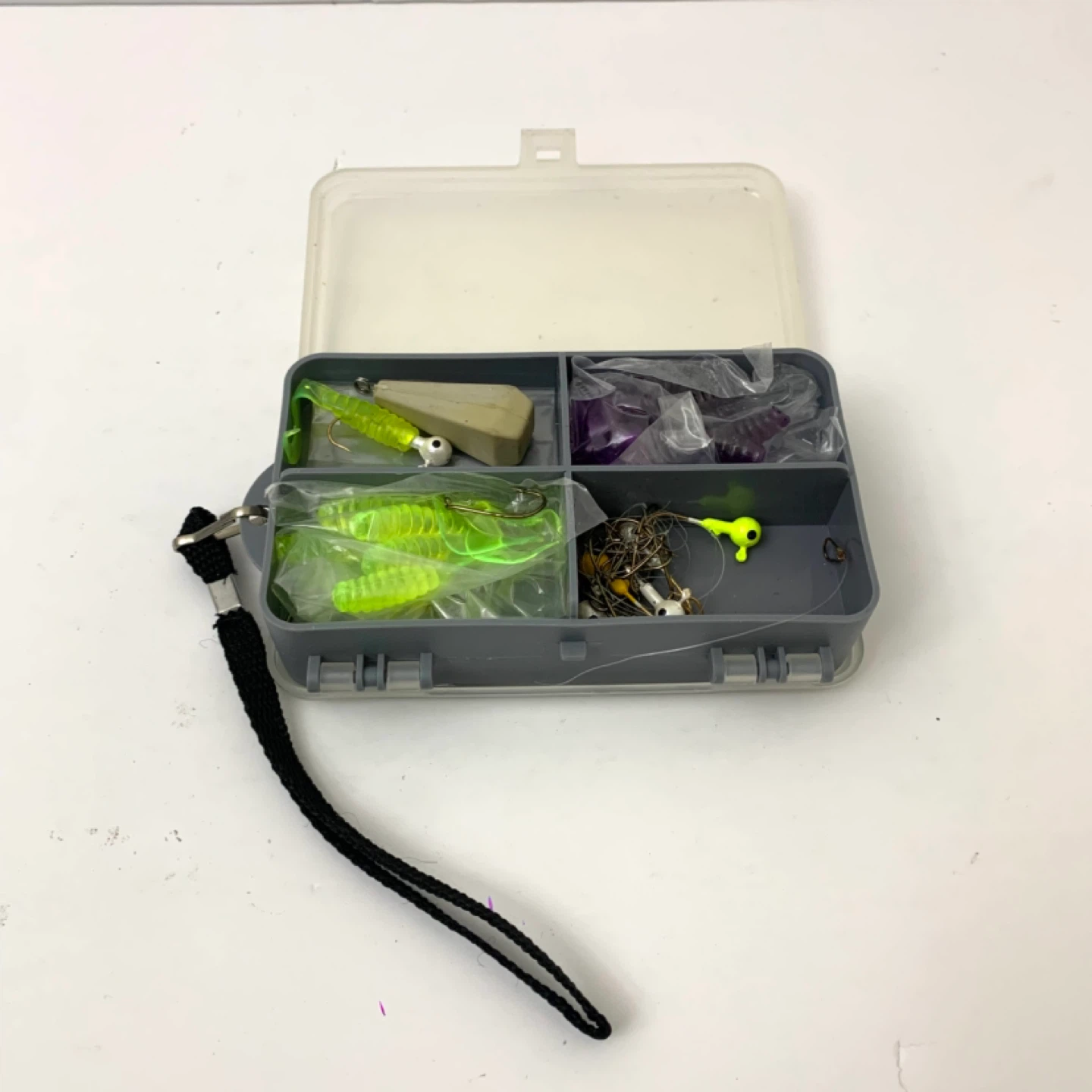 Fishing Tackle Box Lures Hooks Weights Kit Starter Set Outdoor - photo 2