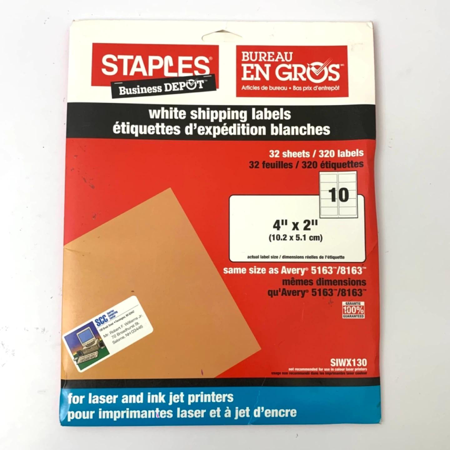 Shipping Labels 4x2 Printer Labels 320 Pack Office Supplies
