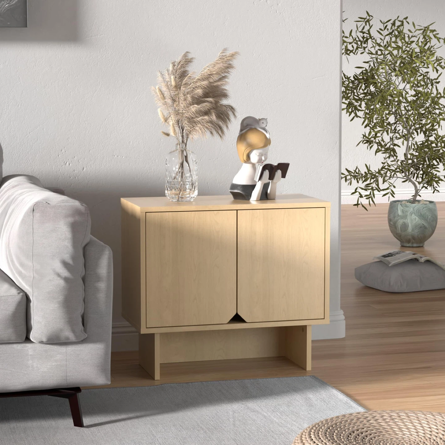Modular TV Stand, Modern 4pcs Storage Sideboards, Nightstand - photo 4