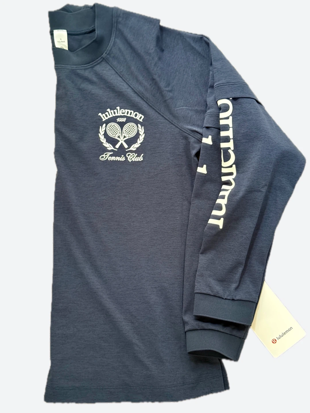 Lululemon Navy Tennis Club Layered Long Sleeve T-Shirt Size 6 - photo 2