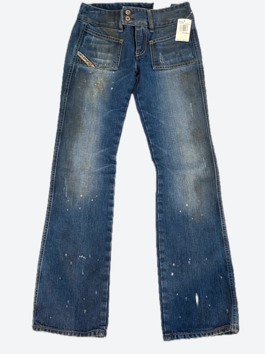 Diesel Women's Hush Jeans Medium Blue Bootcut Size 24W x 30L
