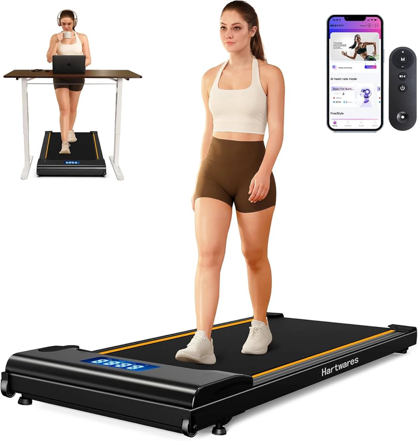 Under Desk Walking Pad Treadmill, For Home and Office